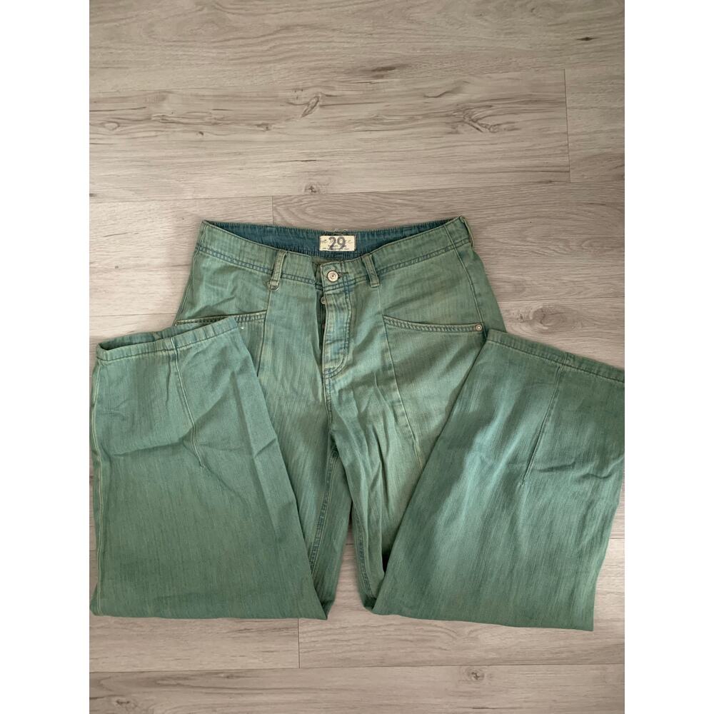 Free People Blue Flare Wide Leg Pants Size 29 - Picture 2 of 5
